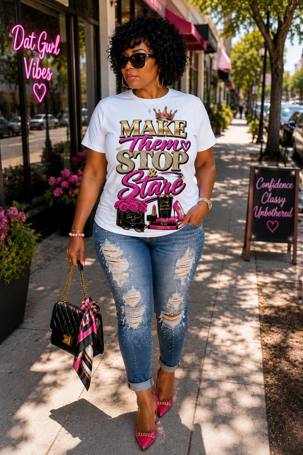 Dat Gurl Stop and Star T-Shirt